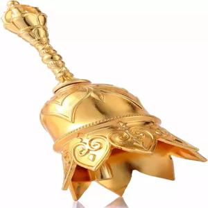 결혼식 벨을 울리는 홈라비 초강력 황동 핸드 콜 침대 옆 노인을 위한 연꽃 교사 교실 저녁 식사 티베트