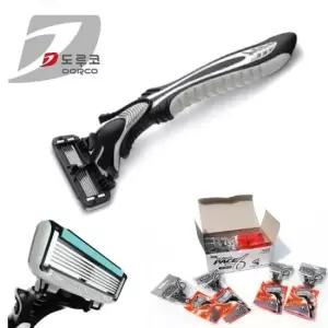 일회용품 도루코 6중날 휴대용 여행용면도기 10개