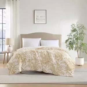 로라 애슐리 - 트윈 온열 담요 셰르파 리버스가 포함된 초부드러운 플러시 던지기 10가지 열 설정 및 자동