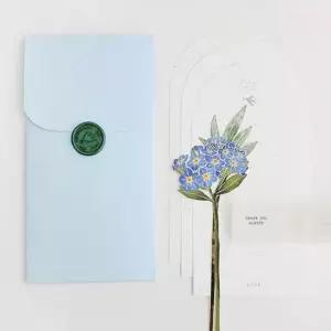 [문구/오피스] 종이꽃 3P 실링왁스 편선지 물망초 편지지 세트 감성