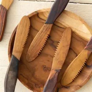 티크 투톤 버터 나이프 1p 우드 버터칼_WC67DB1