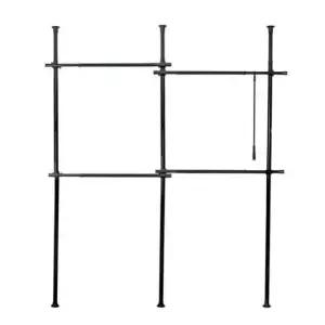 [JED] 기둥 행거봉 블랙 행거 옷행거 고정식행거 4단