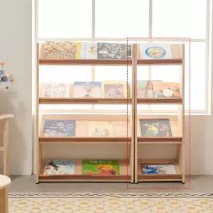 [우아미가구]라리 고무나무 원목 4단 전면 책장 395