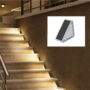 LED 태양 에너지 야외 조명등 독특한 삼각 정원 계단등 센서등 led   정원등