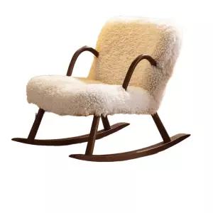 흔들의자 안락 의자 쿠션 라탄 1인용 발코니 원목 흔들 거실 스윙체어 안락의자