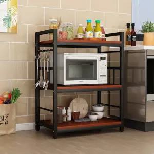 2단 전자레인지 선반 밥솥 우드 전자렌지 정리대