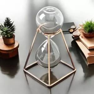 사우나 메탈 유리 30분 로즈골드 북유럽풍 모래시계