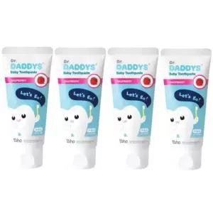 닥터데디스 아기 유아 키즈 어린이치약 무불소 라즈베리향 60g x 4개