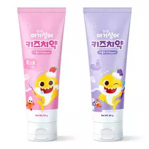 핑크퐁 아기상어 어린이 유아 치약 3개 저불소 키즈 딸기향 포도향