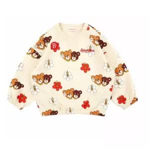 [롯데백화점]베베드피노 허니 베어 맨투맨 티셔츠 BP51MR432