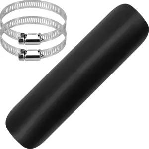 다리용 오토바이 배기 파이프 열 차폐 범용 자동차 블랙 메탈 스틸 머플러 커버 가드 프로텍터 2개의