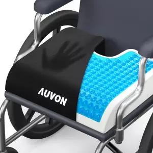 AUVON 젤 휠체어 시트 쿠션 좌골신경통 등 콕시 욕창 및 궤양 방수 실크 원단으로 상쾌한 인체공학적 의자