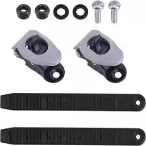 BOXOB 2pcs 스노보드 발목 사다리 스트랩 바인딩 교체용 블랙 버클 스키 고탄성 내구성 있는 부품 애호가용