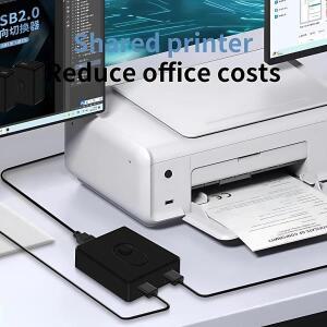 USB 3.0 KVM 스위치 1x2/2x1 허브 양방향 2.0 스위처 확장기 PC 키보드 마우스 프린터용 호환 공유 컨트롤