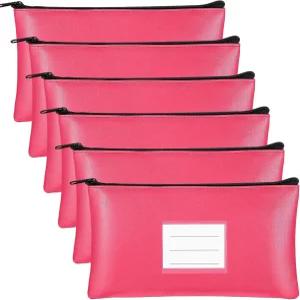 지퍼 PU 가죽 입금 은행 가방 파우치 영수증 홀더 지갑 캐시 코인 메이크업 화장품 청구서 티켓 라벨 포함