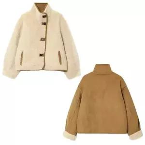 여자모피코트 코트 스웨이드 쇼트 라이크 차이나 ible1