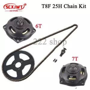 49cc 미니 포켓 바이크 용 25h/T8F 체인 키트 2 스트로크 모토 ATV 쿼드 휠 디스크 소형 플라이휠