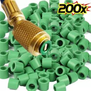 그린 에어컨 1/4 인치 충전 호스 밸브 개스킷 매니폴드 수리 도장 키트 교체 자동차 액세서리 50-200 개