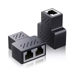 RJ45 분배기 1-2 이더넷 어댑터 인터넷 네트워크 케이블 익스텐더 커넥터 커플러 PC TV 박스 라우터