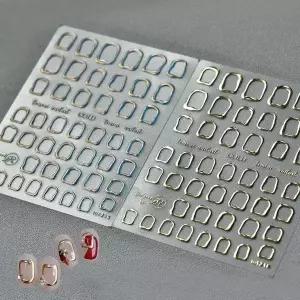 [셀러에이드]네일아트 골드 메탈 입체 프레임 네일스티커