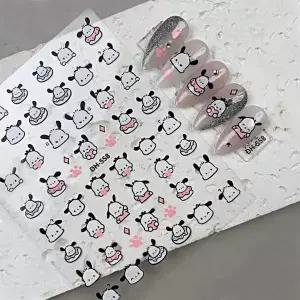 네일아트 귀여운 케릭터 강아지 냥이 네일스티커 3종