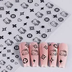 네일아트 귀여운 케릭터 냥이 고양이 네일스티커 6종