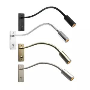 산업용 니켈 크롬 매립형 LED 벽 보루 구즈넥 스포트라이트 호텔 그림 프로젝트 박물관 갤러리용 스위치