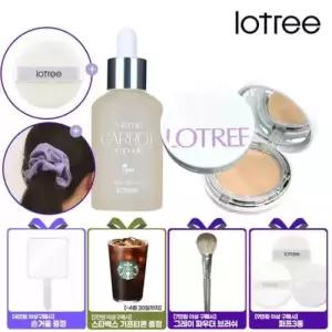 [보습 메이크업2종세트] 로트리 트리플케익+비타민 톤업 캐롯앰플 GIFT)스크런치+후로킹 퍼프