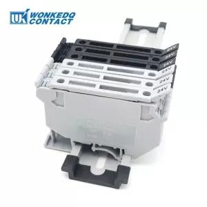 단자대 10개 UK5-HESI 나사 Din 레일 퓨즈 홀더 5x25mm 24V220V LED 분리 레버 와이어 전기 커넥터