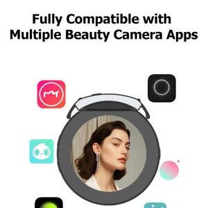 스마트폰 무선 마그네틱 모니터 스크린 프로젝터 (폰 브이로그 라이브 스트리밍 비디오 녹화 폰 후면 카메