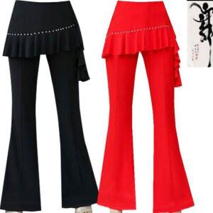 댄스 바지 치마 댄스복 옆트임 공연의상 사교 발레팬츠 살사 워십복 남성 와이드 라인댄스복