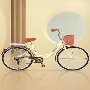 장보기 자전거 여성용 엄마 클래식 바구니 시티바이크 출퇴근 통학 대학생 전동