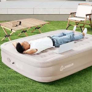 야외용 에어매트 캠핑침대 자충 더블 매트리스 공기 텐트 바닥 야외 캠핑용 매트리스