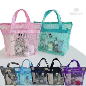 뷰레이터닷컴 물놀이 비치백 땡글이 해변 매쉬 숄더백zab442