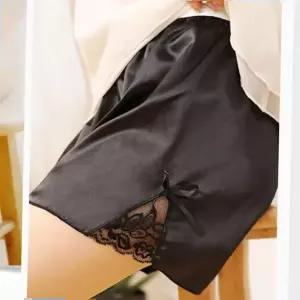 안붙는 아이스 실크 속바지 쿨 여름 옆트임 리본