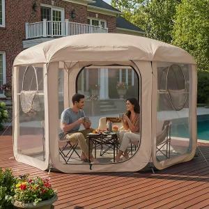 포라헛 팝업 버블 텐트 스크린 하우스 10피트 X10인치 대형 캠핑용 선쉐이드 탈착식 천 방수 바닥 지퍼