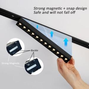 리모컨 LED 스마트 트랙 조명 마그네틱 레일 초슬림 6mm 표면 장착 천장 시스템 스포트라이트 투광등