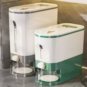 쌀통 잡곡 원터치 밀폐 5kg 10kg 계량 대형