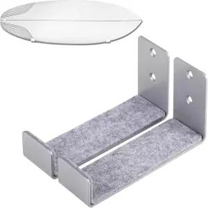 미니멀리스트 스타일 서핑보드 벽 랙 롱보드 패들 디스플레이 수납 마운트 실버 6.5x1.25x2