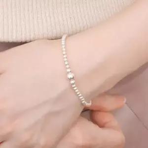 베이직팔찌 925 실버 데일리 볼 스트링 밴딩 은 팔찌
