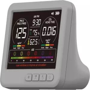 가정 자동차 식물 및 반려동물을 위한 AQI 알림 휴대용 실시간 감지기를 갖춘 전문 실내 공기질 모니터