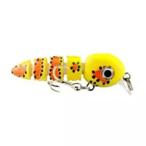 미끼 노랑 주황 관절 낚시 루어 5단 인조미끼