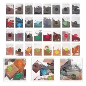 의류염색약 옷감 섬유 부분염색 32봉 타이다이 파우더 리필 컬러풀 염색 타이다잉 셔츠 스카프 모자 10세