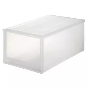 (정품) 무인양품 폴리프로필렌 의류 케이스 서랍식 (리빙박스) 깊은형, 1단, 반투명