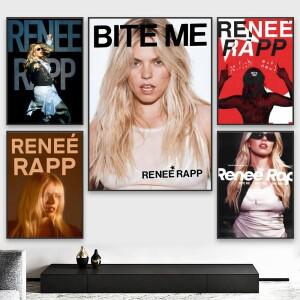 팝가수 R-Renee Rapp 포스터 완벽한 스티커 자체 접착 예술은 가정 식사 사무실 공간을 위해 설계되었습니