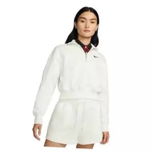 [나이키]NSW 피닉스 플리스 여성 오버사이즈 하프집 크롭 스 셔츠 DQ5768-133 735035