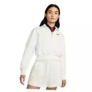 [나이키]스포츠웨어 피닉스 플리스 여성 오버사이즈 하프집 크롭 스 셔츠 DQ5768-133 735066