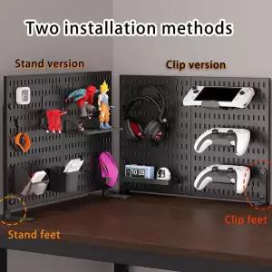 후라이팬정리대 세트 B홀보드 대형미니 후크 철제 선반클립 연결부 페그보드