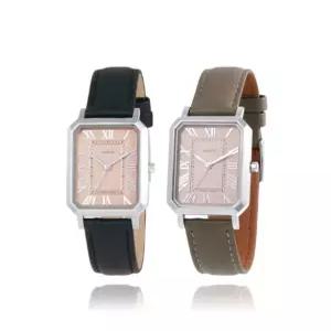[리미티드]로이드 어썸 스퀘어 샐먼 남녀공용 커플 가죽시계 2종 LL1G20318