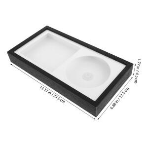 비닐 프레임 속이 빈 입체 CD 사진 플로팅 랙 디스플레이 홀더 레코드 앨범 벽걸이 정리함 음악 장식